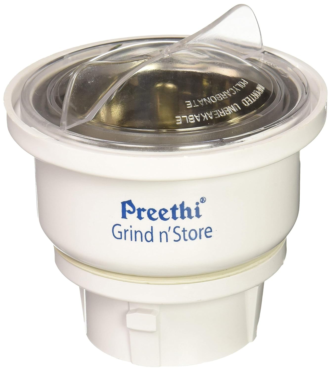 Preethi Grind and Store Jar 0.4-Litre  (White) MGA-502